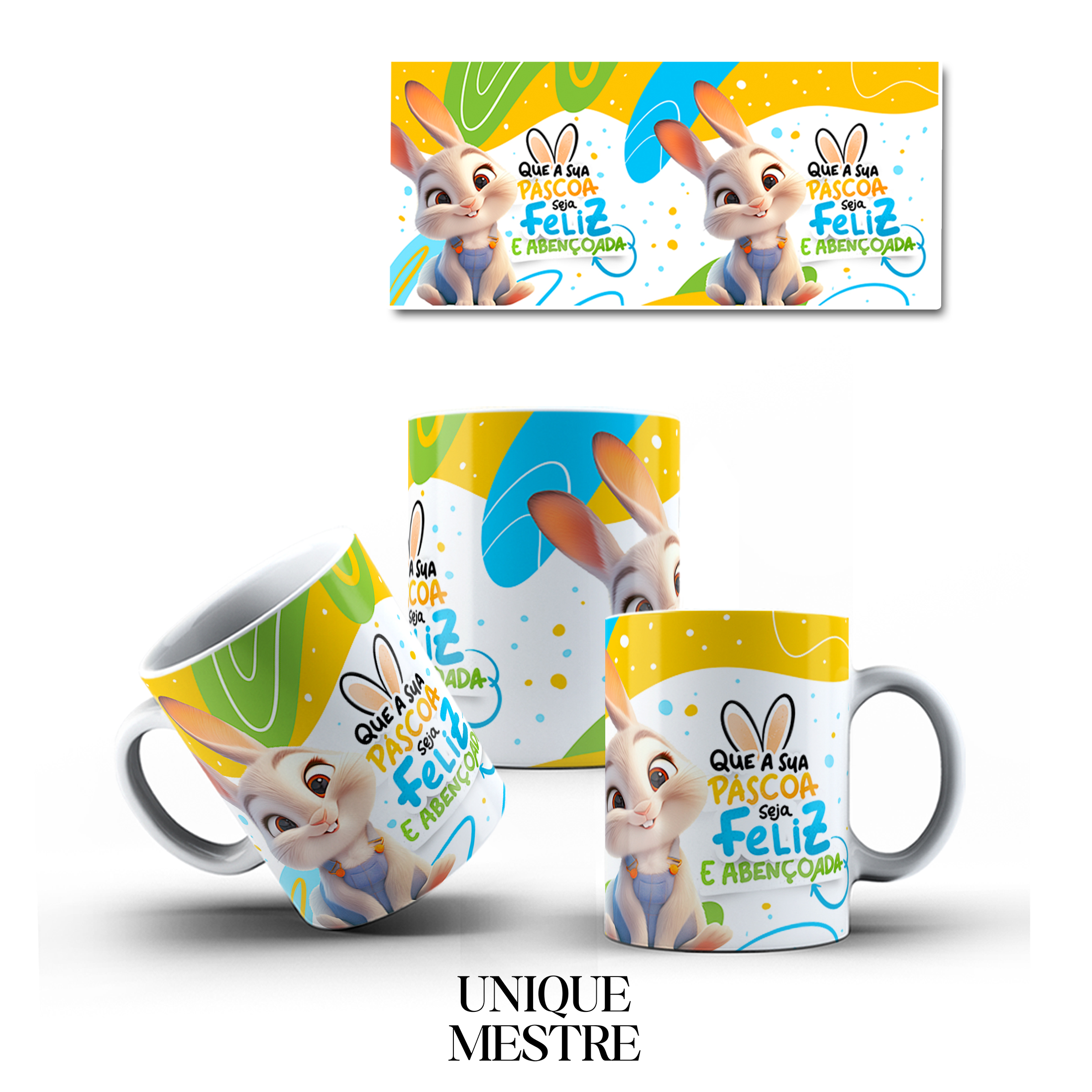 Caneca Personalizada - Coleção de Páscoa | Que a sua Páscoa seja Feliz e Abençoada