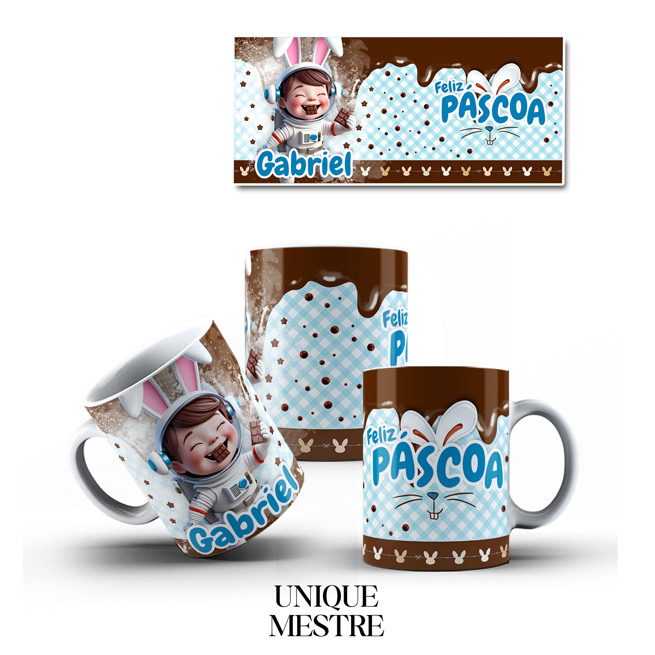 Caneca Personalizada - Coleção de Páscoa - COM NOME