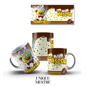 Caneca Personalizada - Coleção de Páscoa - Bob Esponja - COM NOME