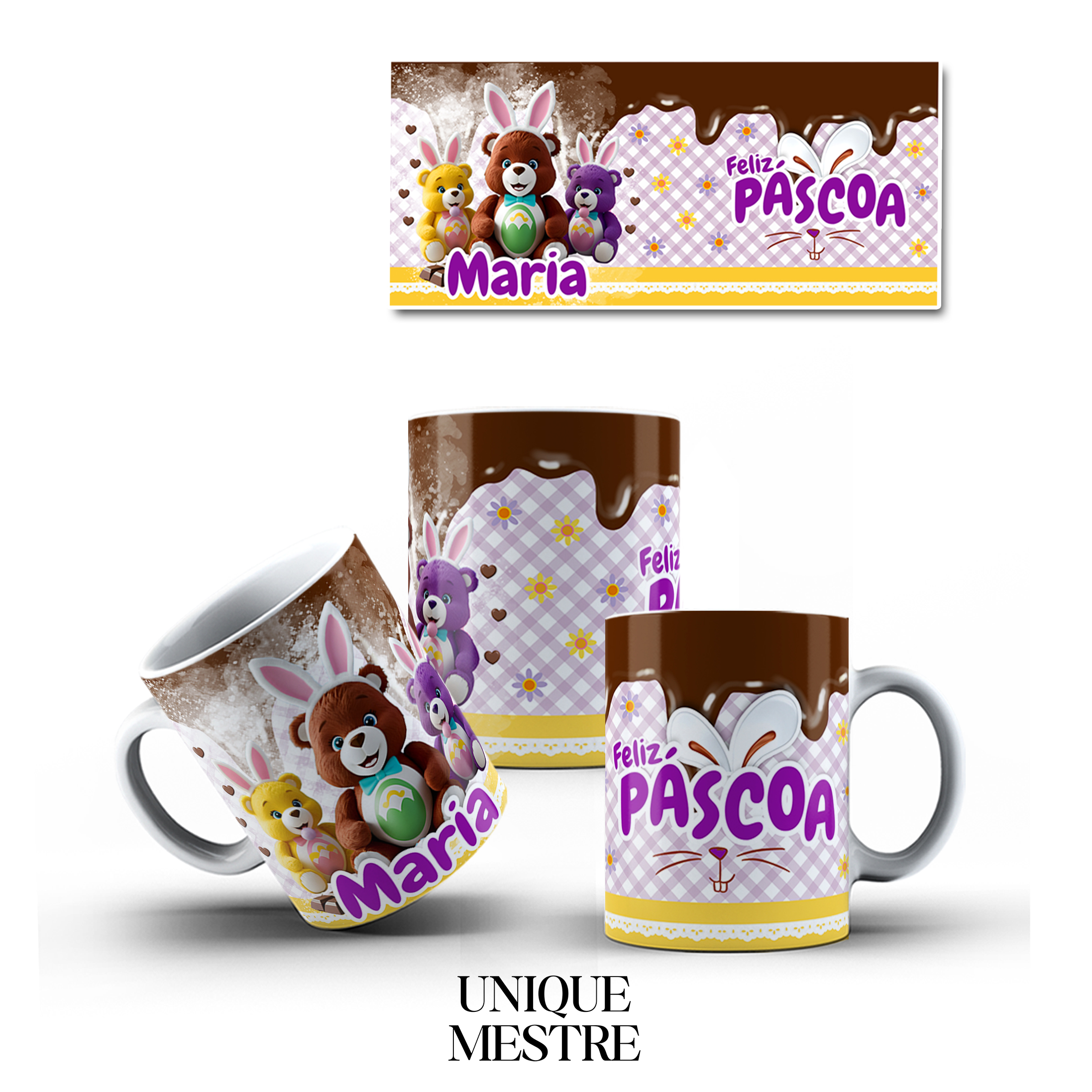 Caneca Personalizada - Coleção de Páscoa - COM NOME