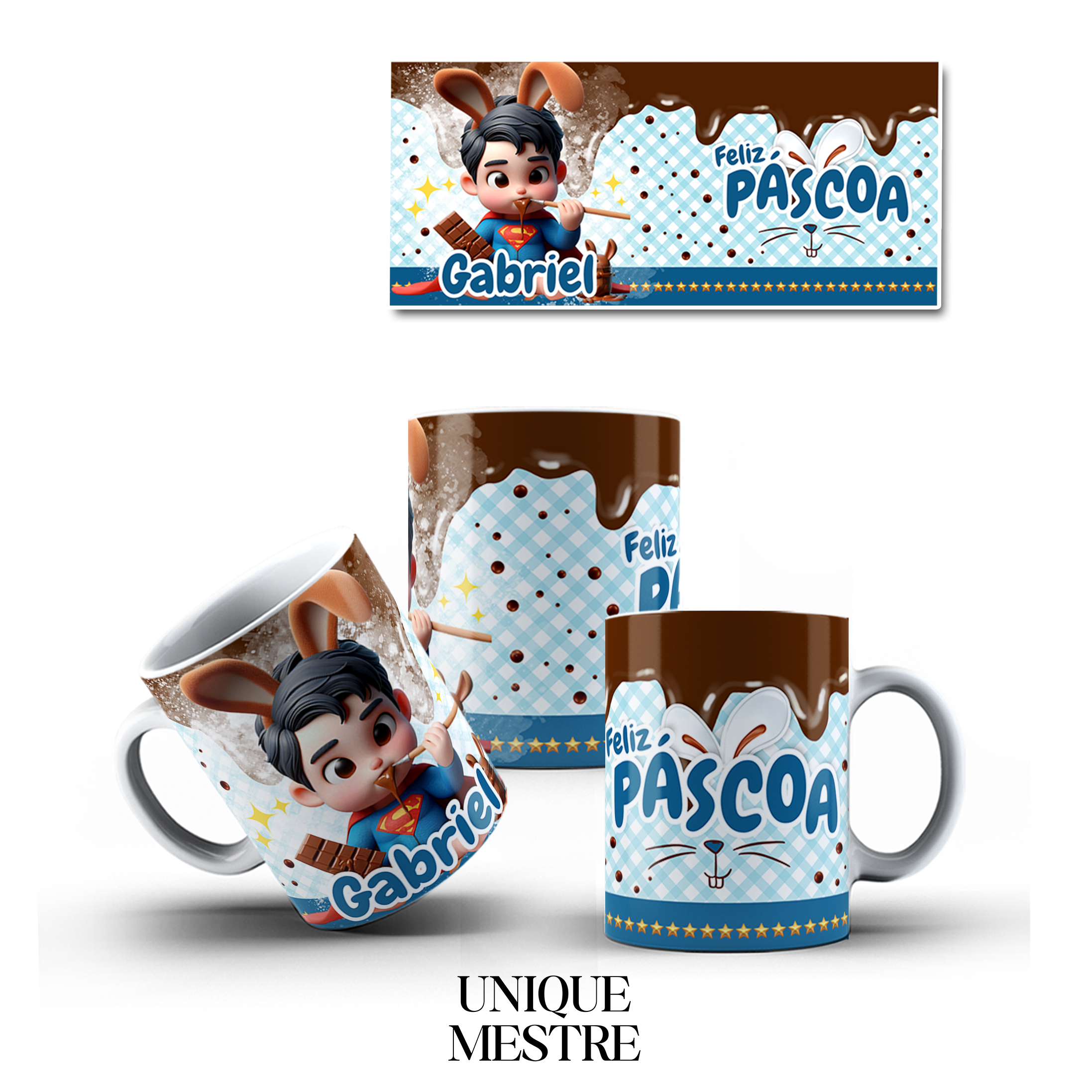 Caneca Personalizada - Coleção de Páscoa - COM NOME