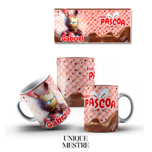 Caneca Personalizada - Coleção de Páscoa - Homem de Ferro - COM NOME
