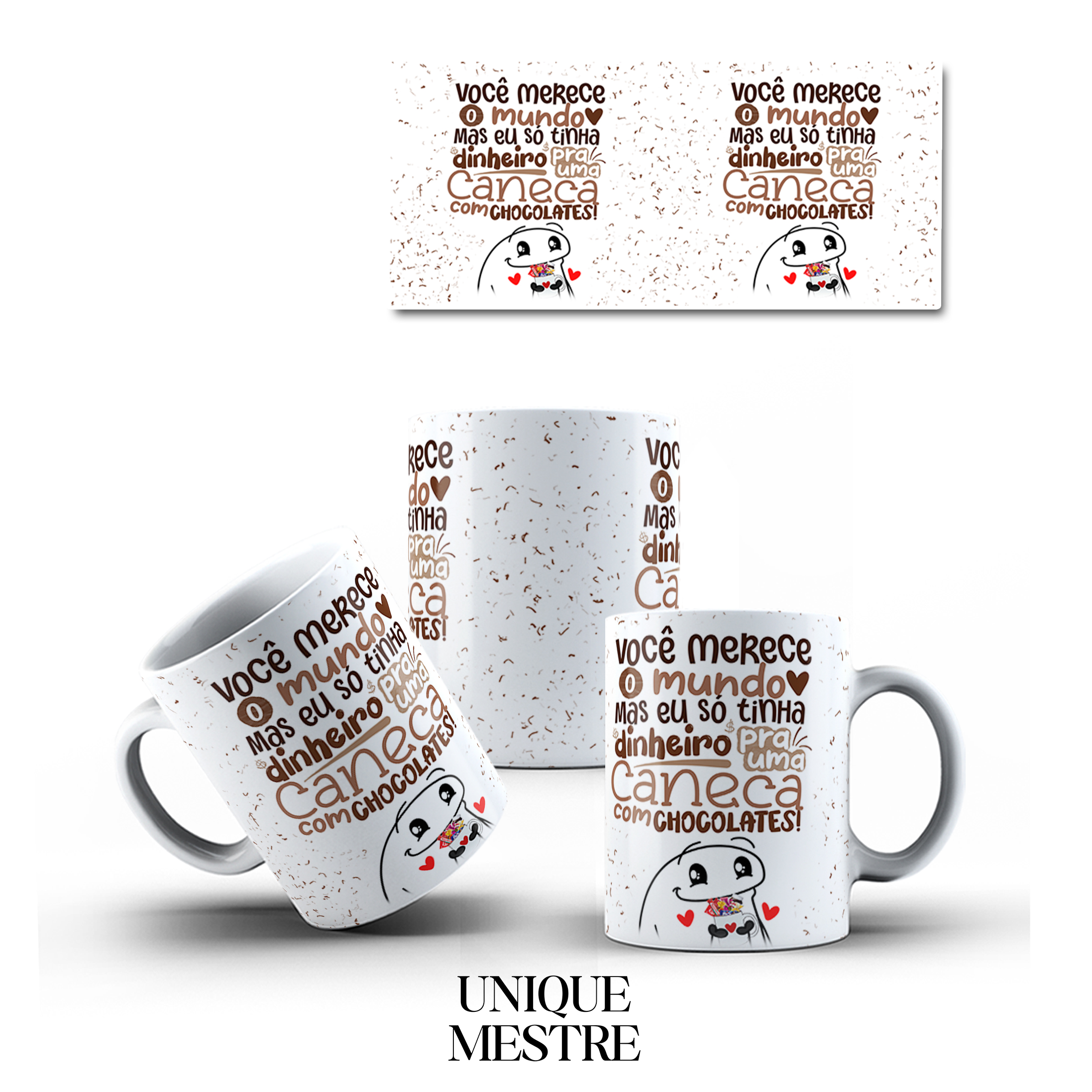 Caneca Personalizada - Coleção de Páscoa | Você merece o mundo mas eu só tinha dinheiro para uma caneca com chocolates!