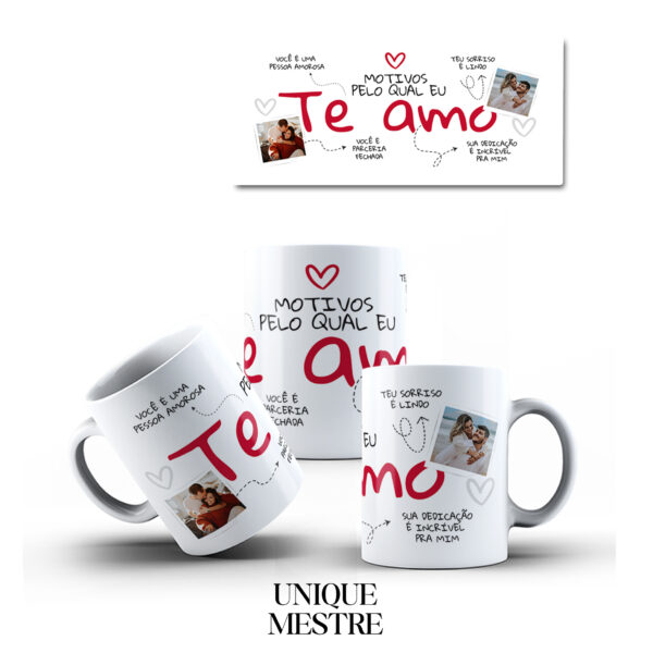 Caneca Personalizada - Coleção Dia dos Namorados | Motivos pelo qual Eu Te Amo