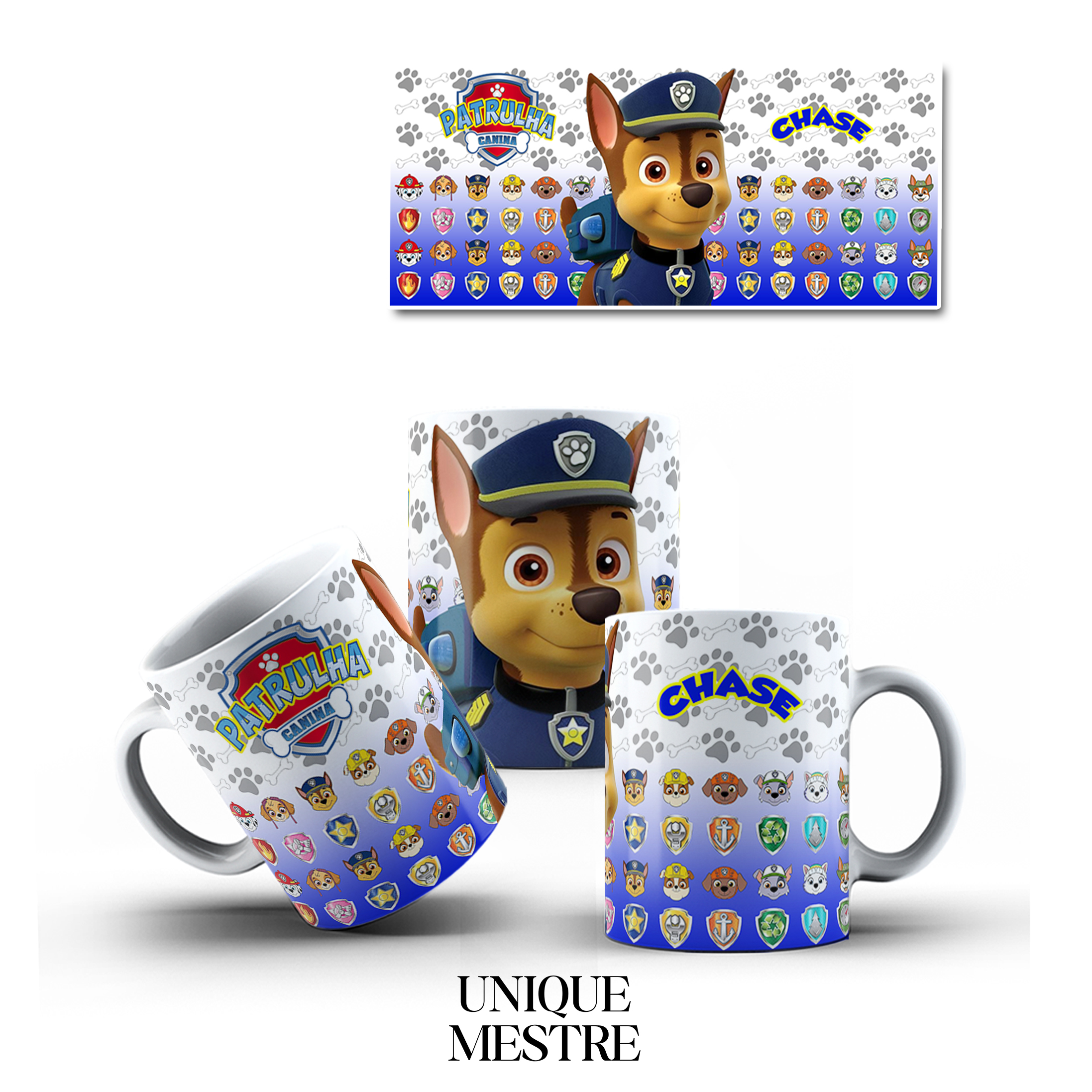 Caneca Personalizada - Coleção Patrulha Canina | Chase