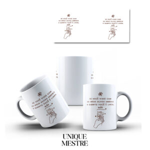 Caneca Personalizada - Dia das Mães - Se você visse com os olhos de uma mãe