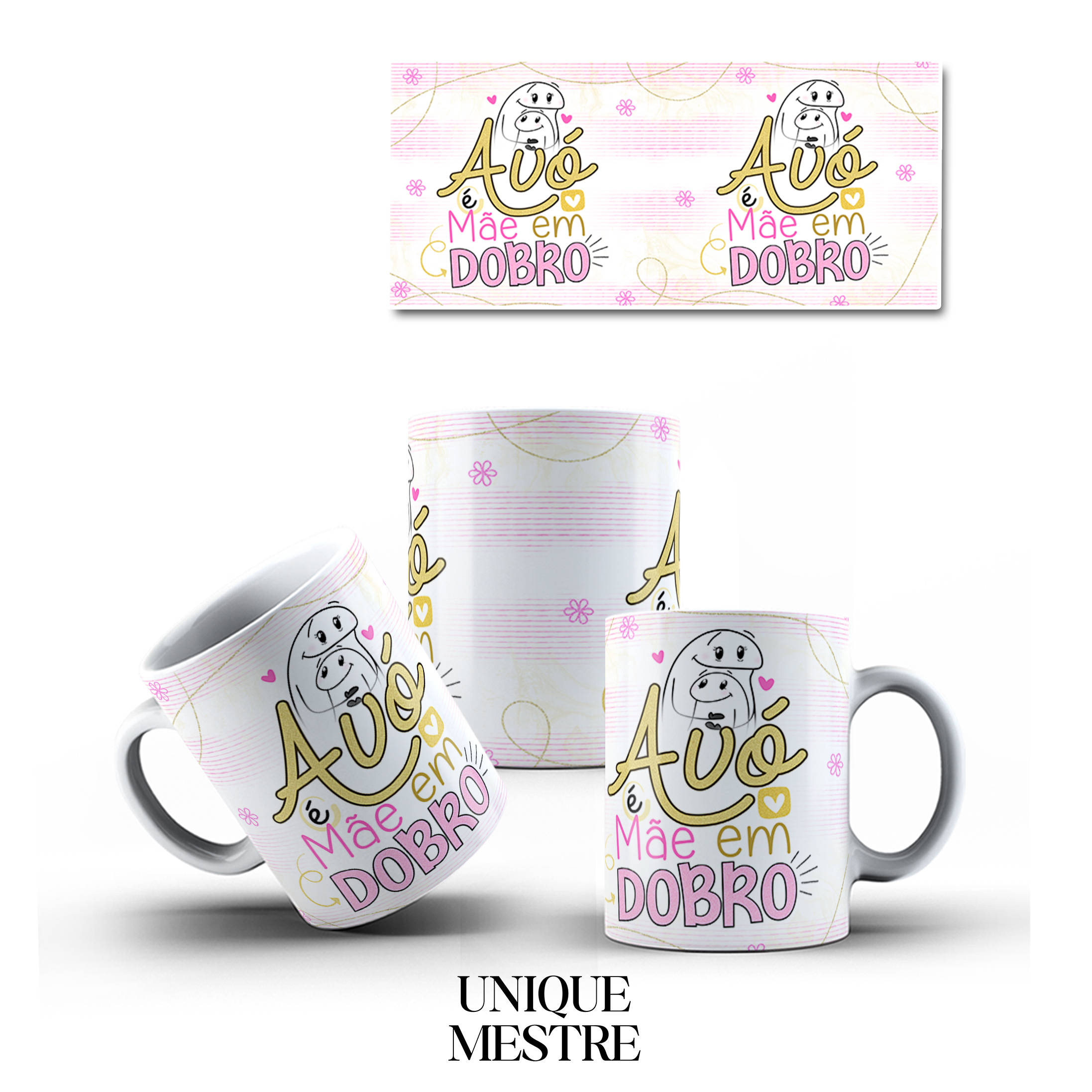 Caneca Personalizada - Dia das Mães - Avó é Mãe em Dobro