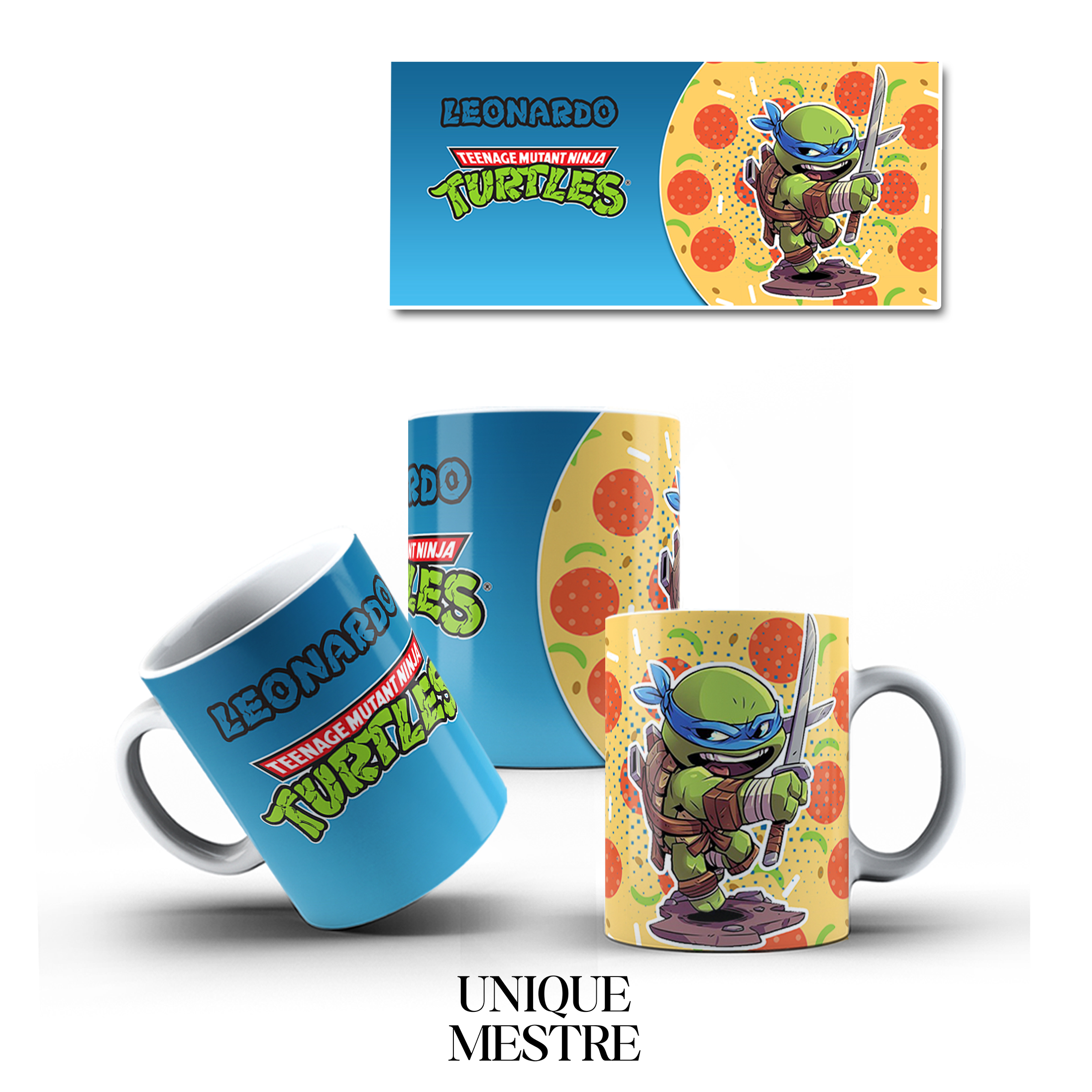 Caneca Personalizada - Coleção Tartarugas Ninjas | LEONARDO