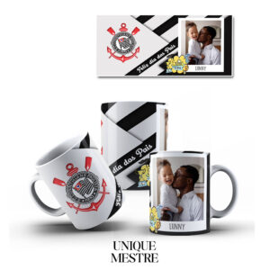 Caneca Personalizada - Corinthias - Feliz Dia dos Pais
