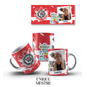 Caneca Personalizada - Corinthias - O Melhor Papai do Mundo é o Meu