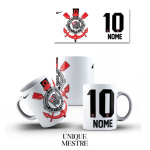 Caneca Personalizada - Corinthias - Camisa 10 - COM NOME