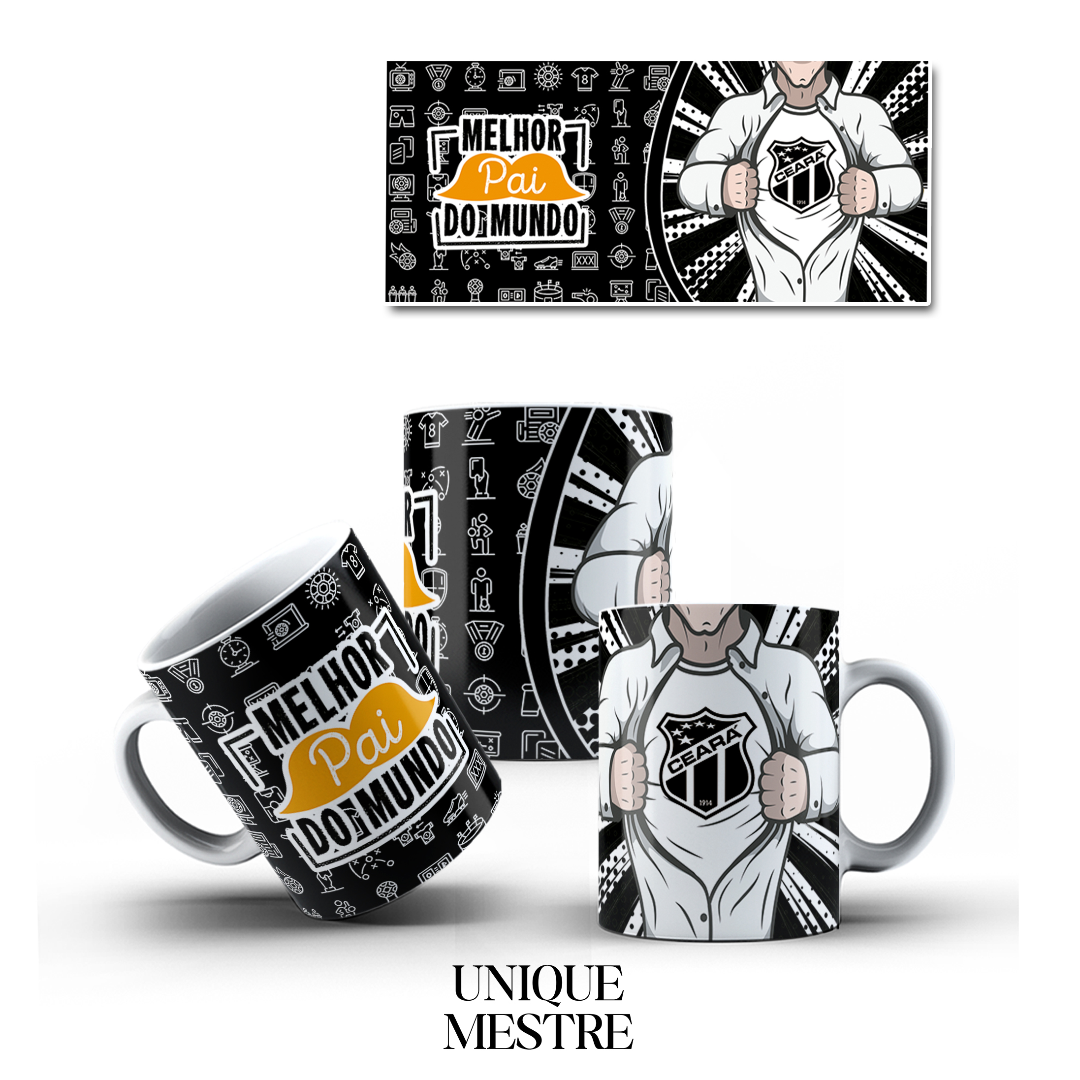 Caneca Personalizada - Coleção Dia dos Pais | Melhor Pai do Mundo - Modelo 7