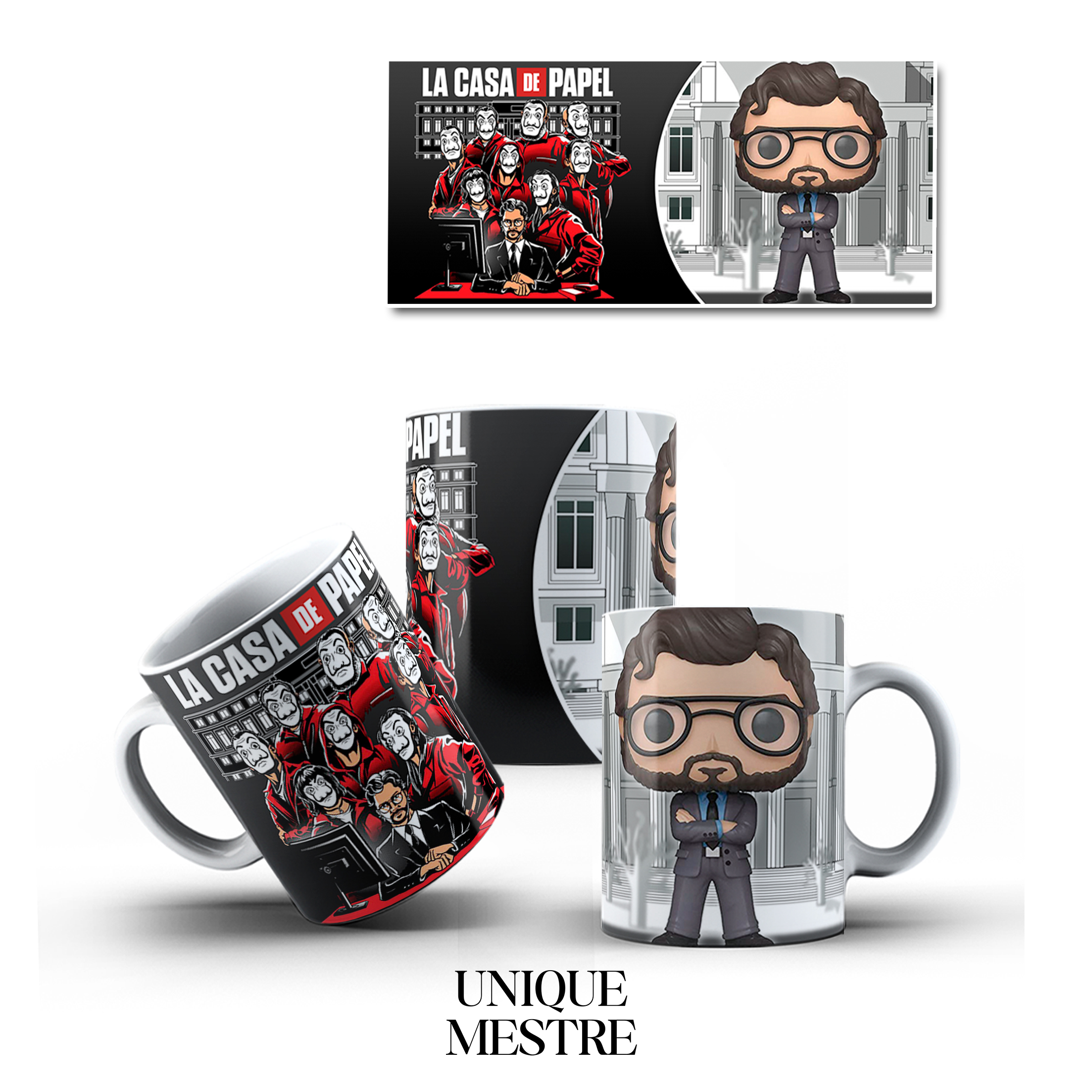 Caneca Personalizada - Coleção La Casa de Papel | PROFESSOR