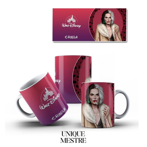 Caneca Personalizada - Coleção Princesas da Disney | Cruela