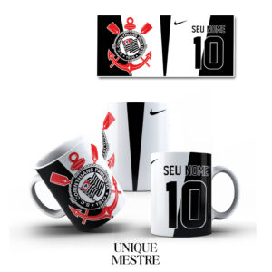 Caneca Personalizada - Corinthias - Seu Nome Camisa 10