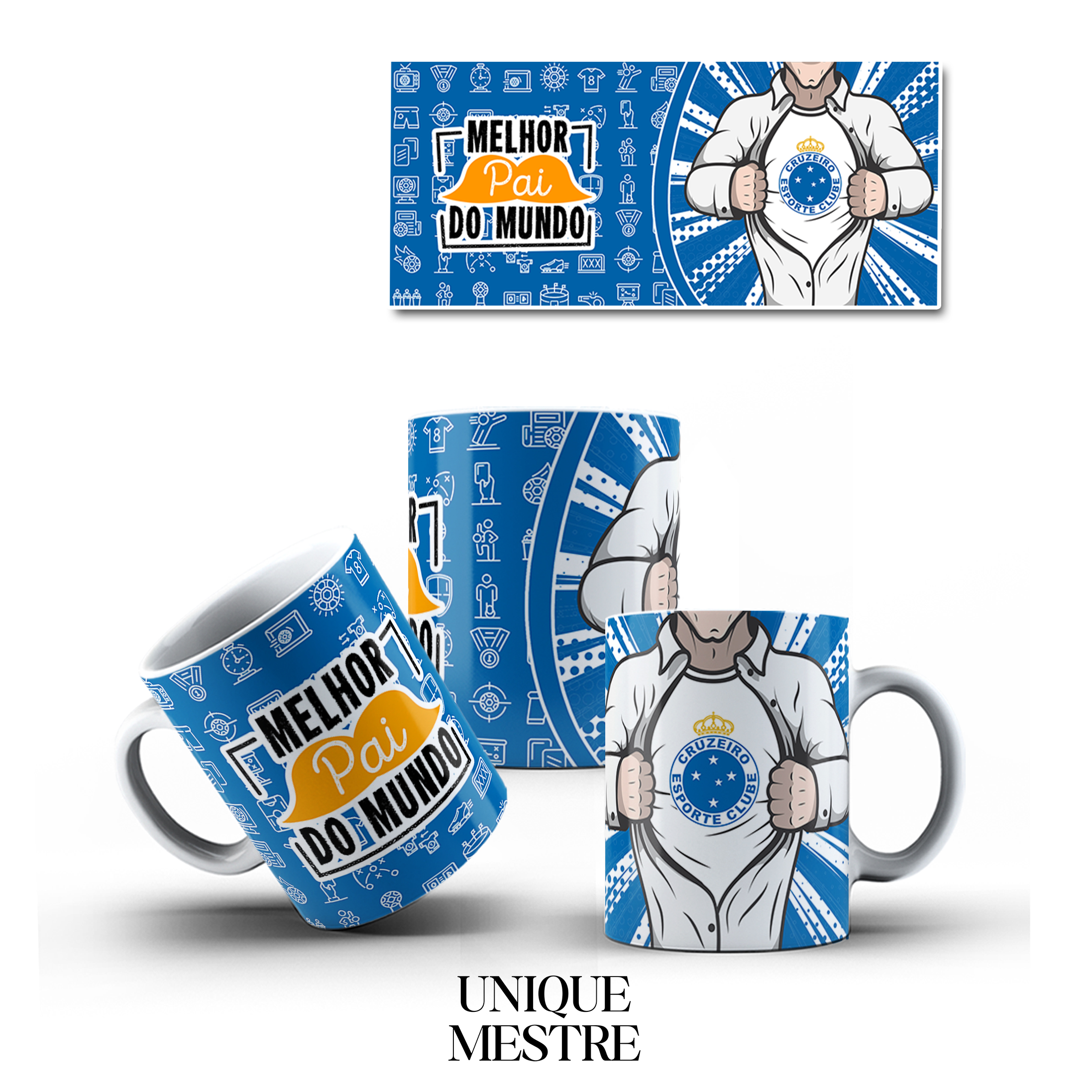 Caneca Personalizada - Coleção Dia dos Pais | Melhor Pai do Mundo - Modelo 11