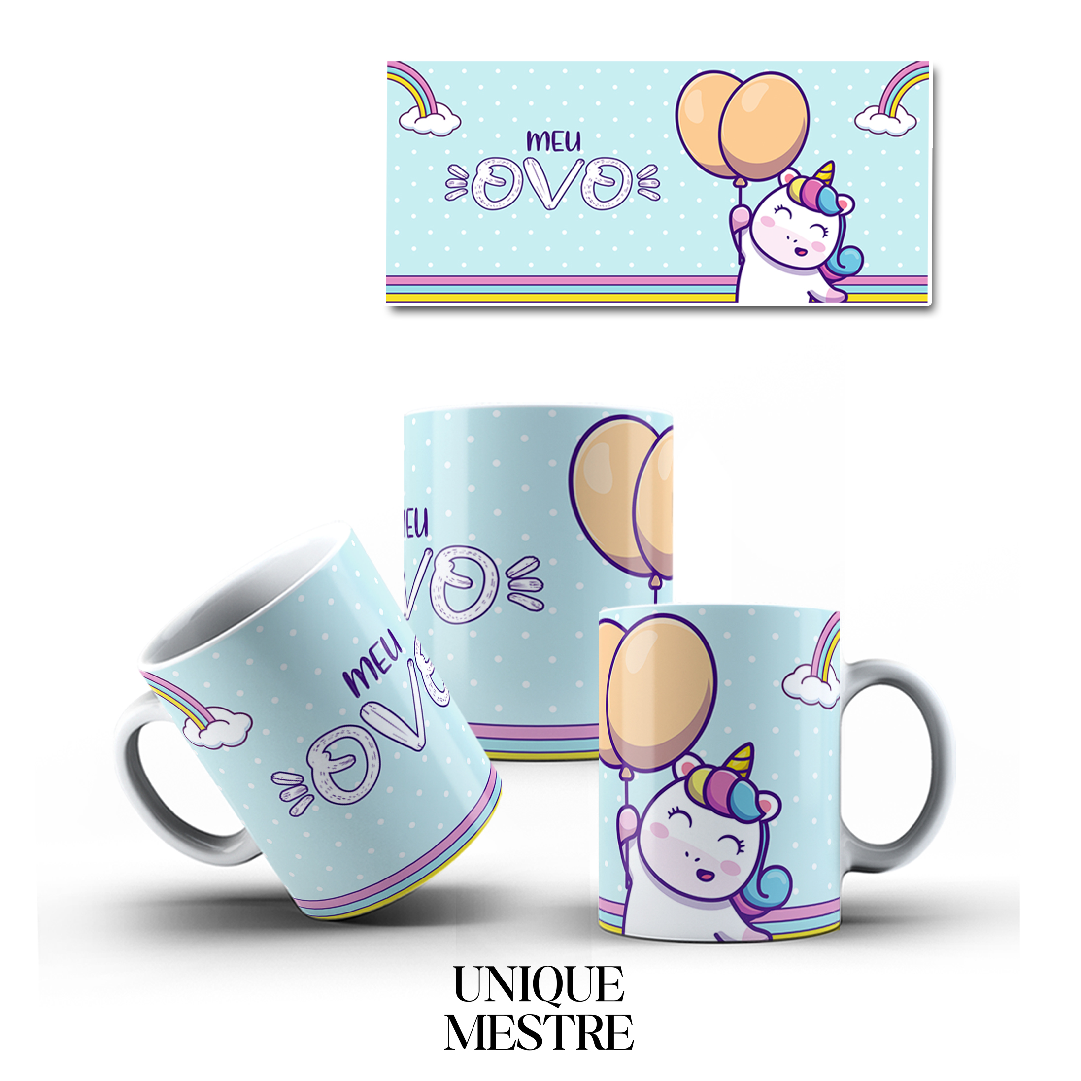 Caneca Personalizada - Coleção Unicórnios | Meu Ovo