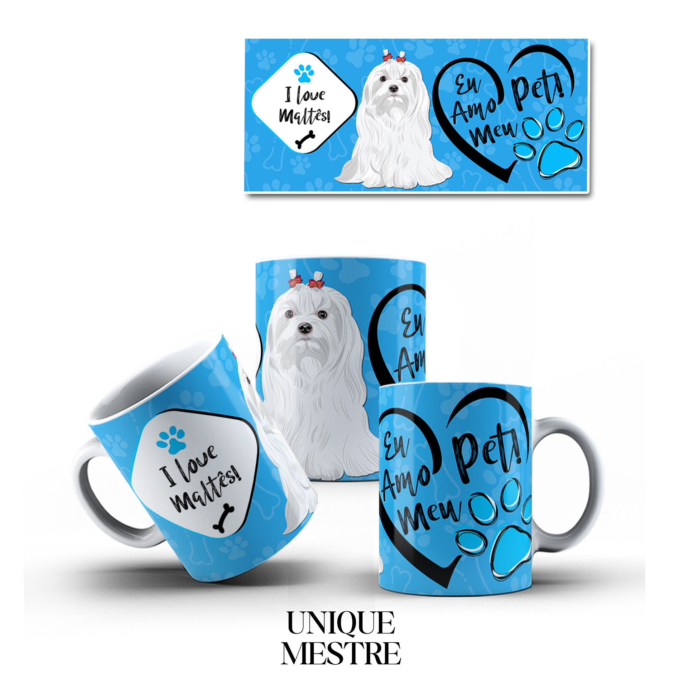 Caneca Personalizada - Coleção Pet | Maltês - I love
