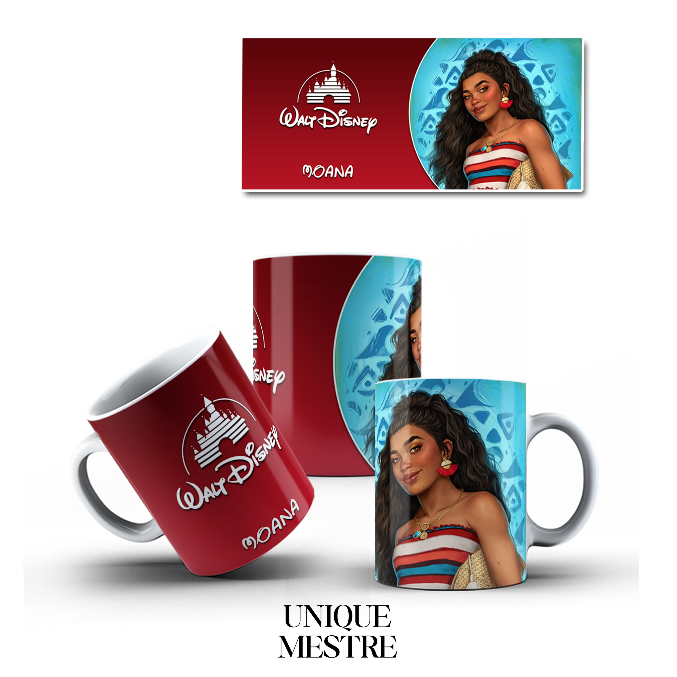Caneca Personalizada - Coleção Princesas da Disney | Moana