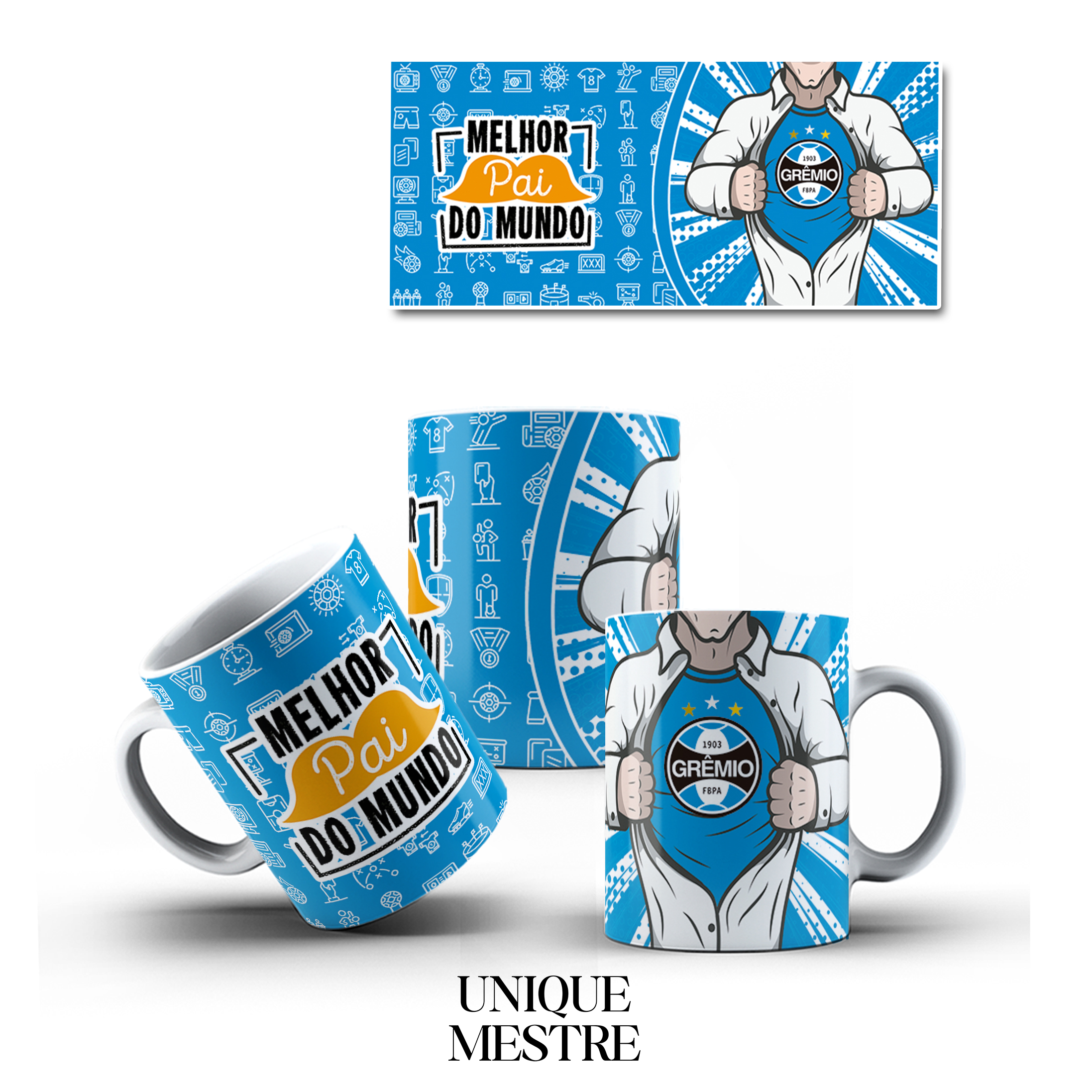Caneca Personalizada - Coleção Dia dos Pais | Melhor Pai do Mundo - Modelo 17