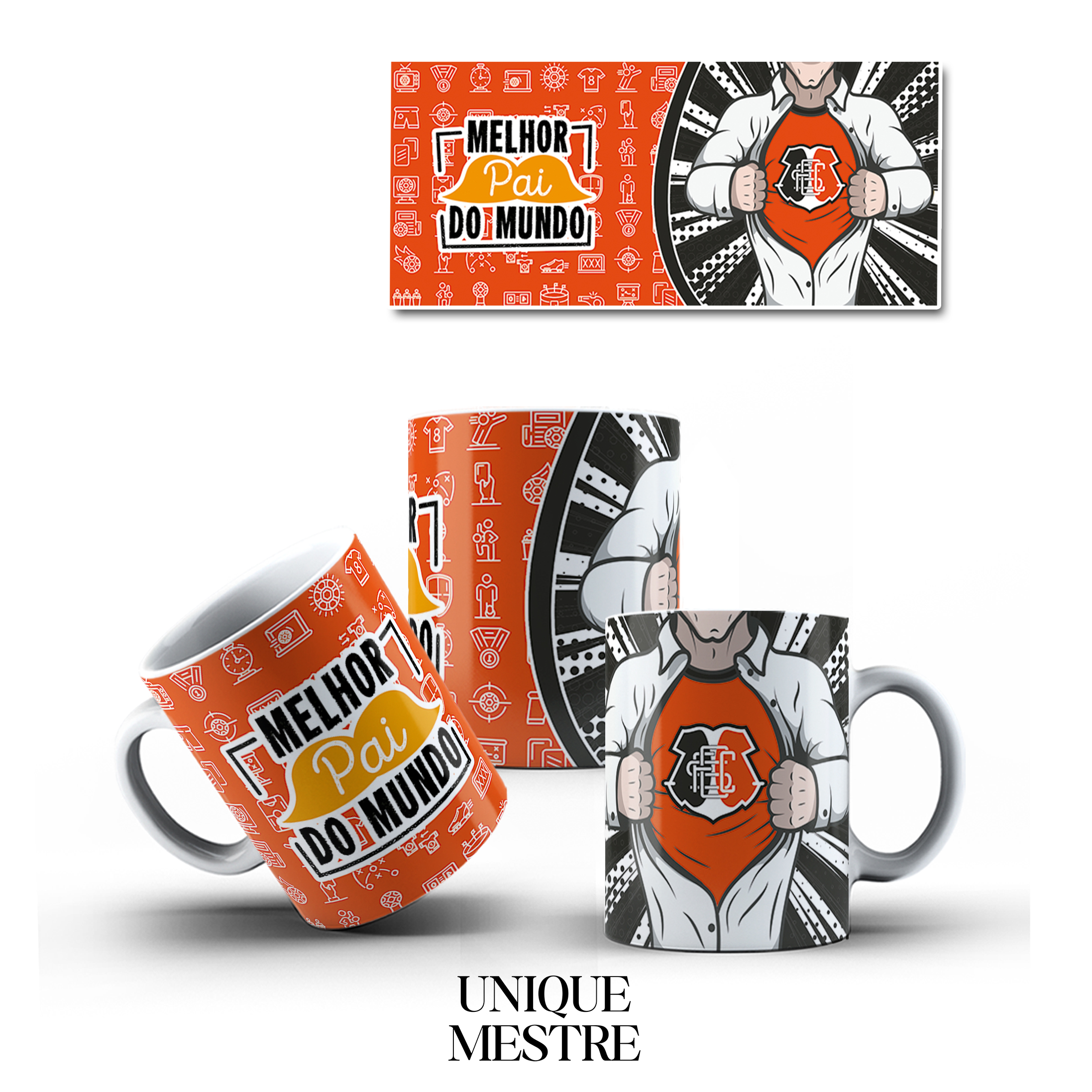 Caneca Personalizada - Coleção Dia dos Pais | Melhor Pai do Mundo - Modelo 23