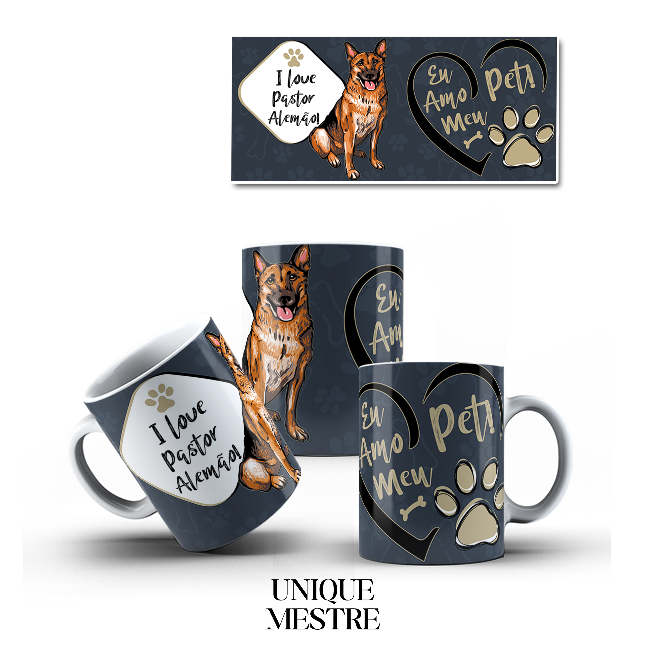 Caneca Personalizada - Coleção Pet | Pastor Alemão - I love