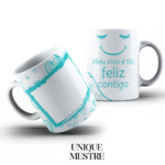 Caneca Personalizada - Coleção Dia dos Namorados | Meu sorriso é tão feliz contigo - COM FOTO