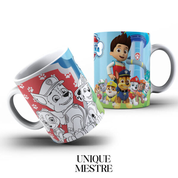 Caneca Personalizada - Dia das Crianças - Patrulha Canina - Modelo 2